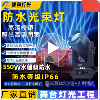 捷创灯光舞台防水光束灯地标灯文旅景区楼顶摇头射灯光秀户外灯光 (水麒麟)350瓦防水光束灯
