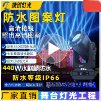捷创灯光舞台防水光束灯地标灯文旅景区楼顶摇头射灯光秀户外灯光 (水麒麟)440瓦防水三合一图案灯