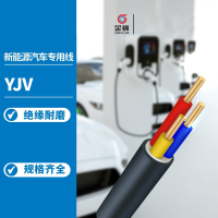 金杯 YJV3*6新能源特斯拉汽车充电桩户外电缆5*6 30米不退换 黑色 小功率充电桩YJV 3*4平方