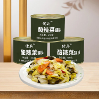 凌翔炸酱肉丁罐头即食下饭菜拌面炸面家庭储备食品 酸辣菜 400g*12罐