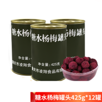 凌翔 黄桃桔子菠萝混合水果罐头休闲零食方便速食家庭储备食品 杨梅罐头 425g*12罐