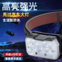 黑蝎超亮感应户外钓鱼专用超轻充电头戴式超长续航LED强光头灯 M007感应头灯