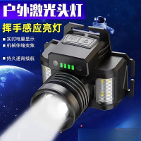 黑蝎强光头灯超亮白激光变焦远射LED感应头戴户外赶海夜钓鱼工作矿灯 HL-03 白激光头灯(黄光)