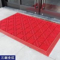 美奇特室外防滑地垫酒店门口进门脚垫户外商用除尘门垫入户门外防水地毯-三刷-红块-红刷90*180CM[送橡胶锤]