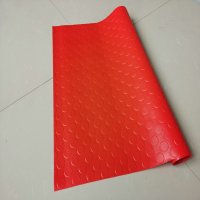 美奇特整卷牛vc防水地垫满铺房间垫子地垫楼梯车间防滑垫厂房防潮垫-牛津红色铜钱纹0.9米宽*5米长(一张)