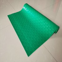 美奇特整卷牛vc防水地垫满铺房间垫子地垫楼梯车间防滑垫厂房防潮垫-牛津绿色铜钱纹0.9米宽*5米长(一张)