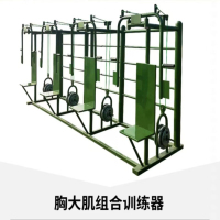 中拳王室外力量型组合三角肌深蹲架综合训器材部队四位一体体能组合器-胸大肌组合驯练器
