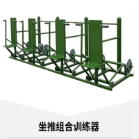 中拳王室外力量型组合三角肌深蹲架综合训器材部队四位一体体能组合器-坐推组合驯练器