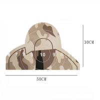 钧跃靶纸迷彩色基本色靶纸荒漠色靶纸击训用品打靶器材靶场耗材-100张 荒漠色 头靶纸 带环