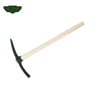 钧跃 战备锹镐救援防汛战备镐战备锹大小工兵锹镐工兵铲木柄铁锹铁镐 85CM大镐(2kg镐头)