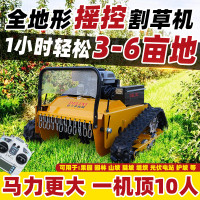 德立希遥控割草机履带式果园草坪汽油除草机果园自走式全自动开荒碎草机 汽油宗申225垂刀(遥控启动)