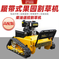 德立希遥控割草机履带式全地形除草机开荒果园碎草自动四驱汽柴油打草机 遥控柴油割草机56cm(加强马力)
