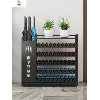 冀美雨伞架收纳架家用酒店大堂商用雨伞收纳桶门口放置神器学校伞架子 黑色加大号100cm扎齐18长伞80短伞