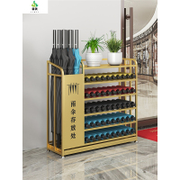 冀美雨伞架收纳架家用酒店大堂商用雨伞收纳桶门口放置神器学校伞架子 金色大号70cm扎齐18长伞60短伞