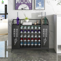 冀美雨伞架收纳架商用大容量教室班级门口伞架酒店公司雨伞存放置物架 YSJ-37(单排中号)亚光黑/长80