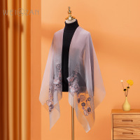 芳恩(faunen) FN-629 高级感夏夏季丝巾披肩喜妈妈婚礼服旗袍婚宴外搭绣花 3D娴雅粉灰