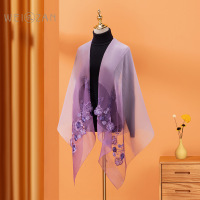 芳恩(faunen) FN-629 高级感夏夏季丝巾披肩喜妈妈婚礼服旗袍婚宴外搭绣花 3D娴雅紫色