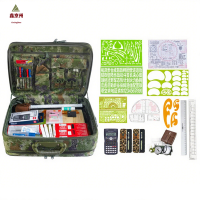 鑫京州军事地形学作图工具箱 野外战术训练标图指挥作业箱 星空369型