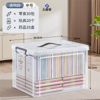 大唐御透明收纳箱大容量超大家用衣柜衣物塑料整理箱玩具后备箱储物箱子 880#透明款[长34.8宽24高18.2cm]