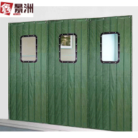 鑫景洲冬季棉门帘牛津布棉门帘冷库商超加厚挡风防寒棉门帘-军绿色(可视窗口)-70*210