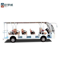 欧罗威景区旅游电动观光车四轮营区货车校园机场售楼处接待巡逻车消防车游览车 5排14座大巴