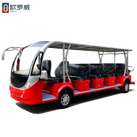 欧罗威景区旅游电动观光车四轮营区货车校园机场售楼处接待巡逻车消防车游览车 6排17座大巴