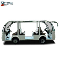 欧罗威景区旅游电动观光车四轮营区货车校园机场售楼处接待巡逻车消防车游览车 双头10座大巴