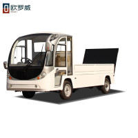 欧罗威景区旅游电动观光车四轮营区货车校园机场售楼处接待巡逻车消防车游览车 单排2座大巴专运车