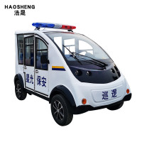 浩晟 双排5座电动巡逻车保安物业小区厂区景区机场校园治安营区巡查车 双排5座封闭款 标配