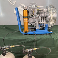 YEXIZE潜水气瓶电动高压充气泵正压式消防空气呼吸器30mpa压缩机打气机 双瓶充气自动停机款+充气转接头