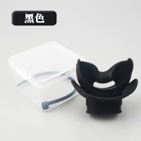 YEXIZE通用潜水咬嘴二级头干式呼吸管器深浮潜硅胶护唇舌托咬嘴 黑色-舌托护唇一体+包装盒+扎带 2个