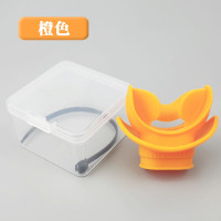 YEXIZE通用潜水咬嘴二级头干式呼吸管器深浮潜硅胶护唇舌托咬嘴 橙色-舌托护唇一体+包装盒+扎带 2个