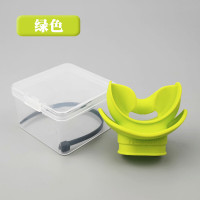 YEXIZE通用潜水咬嘴二级头干式呼吸管器深浮潜硅胶护唇舌托咬嘴 黄绿-舌托护唇一体+包装盒+扎带 2个