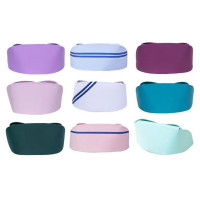 保罗岚芝护士帽女白色均码燕尾帽手术室诊所医院护士帽子卫校实习生护士帽(4个装)-斜杠护士帽