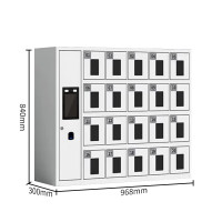 HUARONGSHENG华荣升智能手机柜班用指纹存放柜人脸识别手机充电柜双重认证20门手机柜