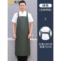 保罗岚芝防水围裙耐酸碱耐磨围裙防水防油加长围腰围裙海鲜水产围腰-挂肩防水围裙*绿色(3件装)