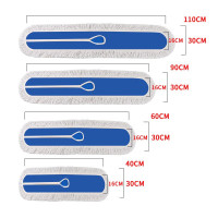 世美洁平板拖把酒店商用大号尘推保洁棉线地拖工厂排拖专用大拖布一拖净 (只有布)90cm替换布5块