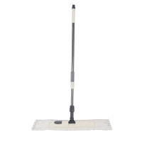 世美洁平板拖把厂家批发懒人可机洗家用拖把干湿两用免洗拖布木地板平托 超细纤维款灰白 40cm拖把整套