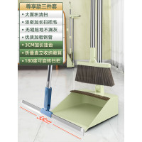 世美洁魔术扫把硅胶卫生间扫地刮水器-55CM硅胶款+扫把簸箕套装 2条刮条