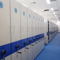 钢亿档案室密集架智能手动密集柜定制厂家上门安装调试免费设计图纸 手动密集柜(四组一列)6层 1mm