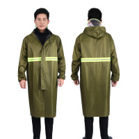 正亿达雨衣大褂加长款全身防暴雨连体户外成人外穿一体雨披 华达呢加厚单层[拉链]140总长 XXXXL