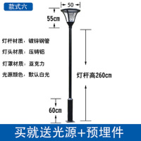 ZOATRON庭院灯户外公园太阳能景观草坪灯室外别墅小区LED路灯 款式六总高3米[220V]