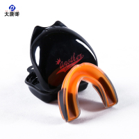 大唐御运动护齿牙套儿童成人跆拳道散打拳击单面非双面护齿篮球牙套 橙黑L 2个