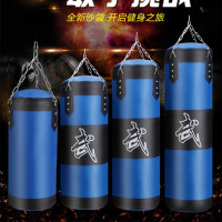 大唐御吊挂式散打拳击沙袋成人家用跆拳道沙包健身房体育馆训练沙袋 蓝色 空心60cm