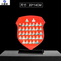 大唐御退五军人纪念礼品送战友退役军旅八一老兵树脂留念小金人奖杯-款式08