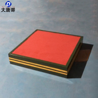 大唐御哨台岗台哨岗台执勤台军绿色彩条不锈钢包边防滑板可更换地垫毯-A款 中号(80*80*高28CM)