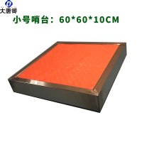 大唐御哨台岗台哨岗台执勤台军绿色彩条不锈钢包边防滑板可更换地垫毯-D款 小号(60*60*高10CM)