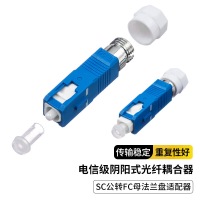 TASI电信级阴阳式光纤耦合器 SC公-FC母 光纤延长对接头1个装 BY-FY13