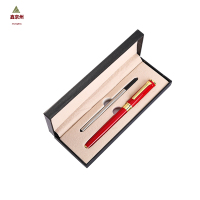 鑫京州签字笔礼盒套装印刷LOGO商务礼品广告金属笔盒装宝珠笔 红色笔+单支笔芯盒装 2套