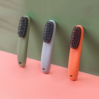 海迎长柄鞋刷家用旅行刷子简约撞色洗衣便携刷鞋子清洁刷洗衣刷子套装 长柄[灰色5个]